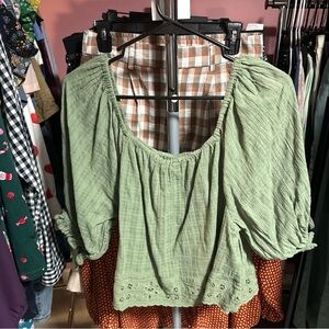 American Eagle Outfitters Sage Green Blouse